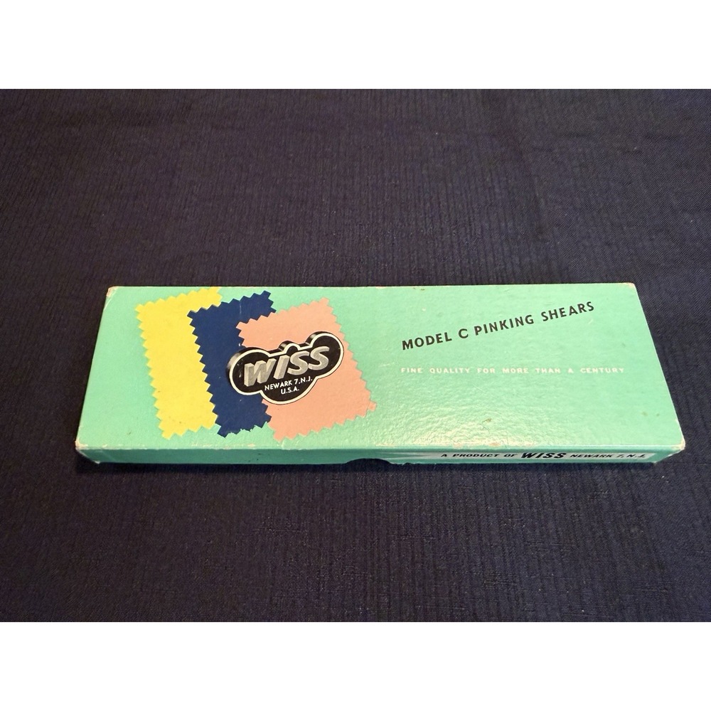 Vintage Wiss Model C Pinking Shears Scissors 9" Original box-made in USA